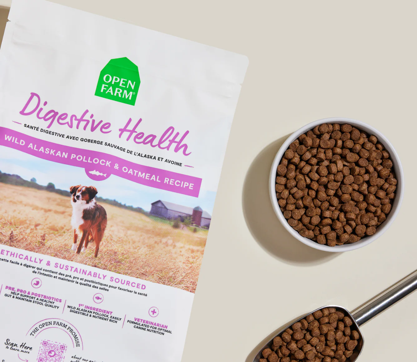Pollock & Oatmeal Digestive Health Dog Kibble - Image 3