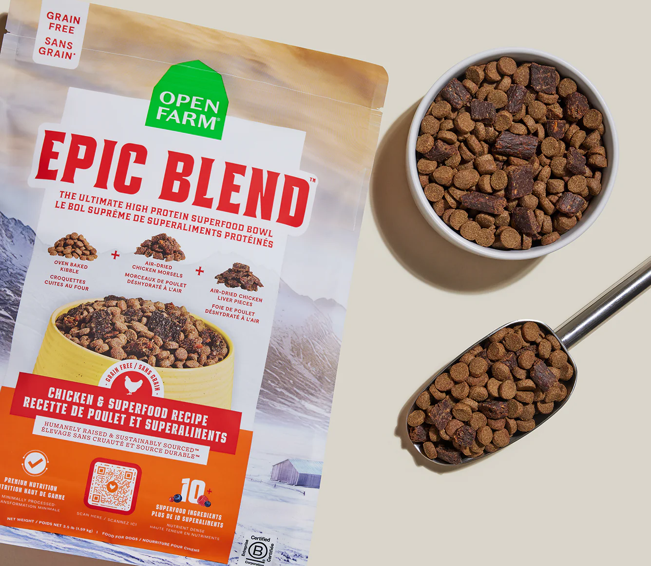 Epic Blend Chicken & Superfood Grain-Free Dog Kibble - Image 3