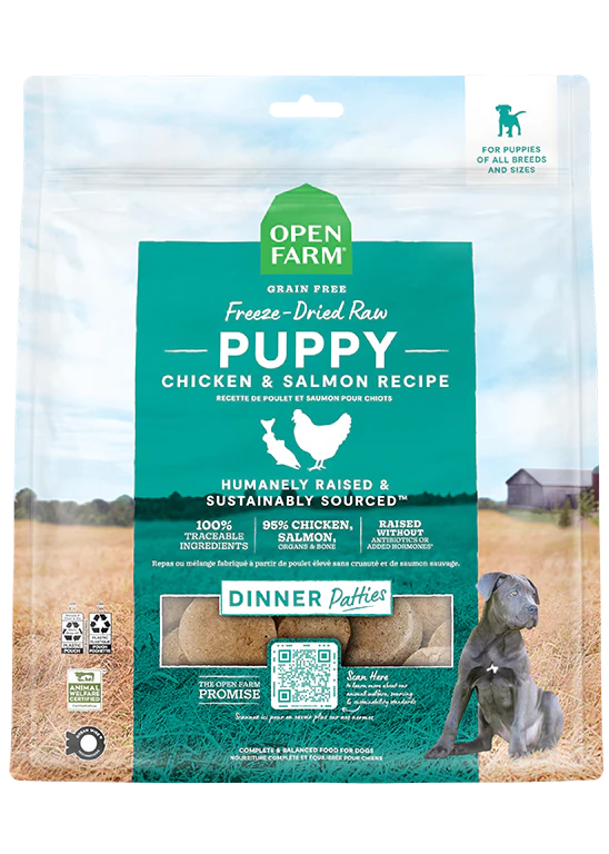 Chicken & Salmon Freeze Dried Raw Patties for Puppies