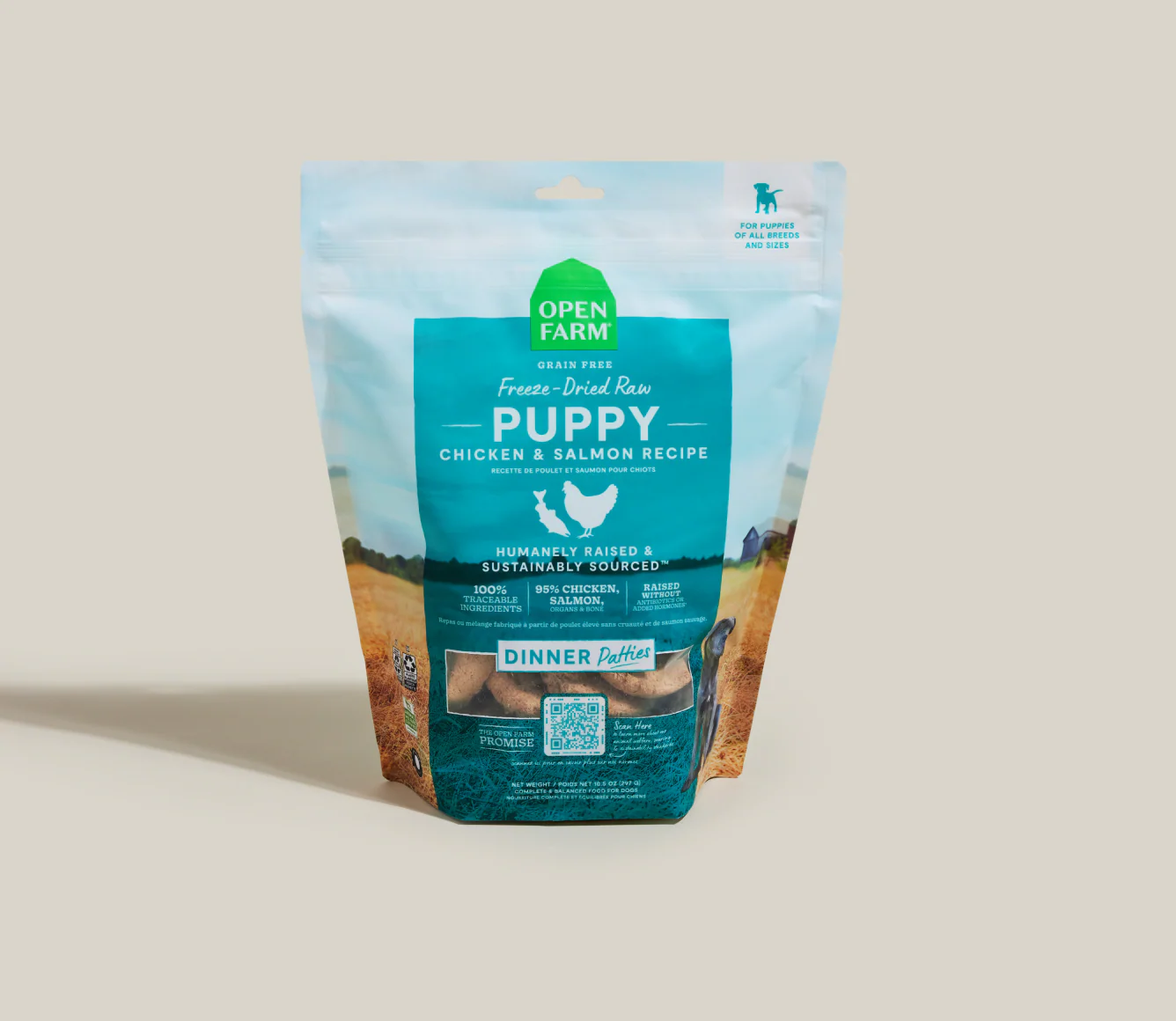 Chicken & Salmon Freeze Dried Raw Patties for Puppies - Image 2