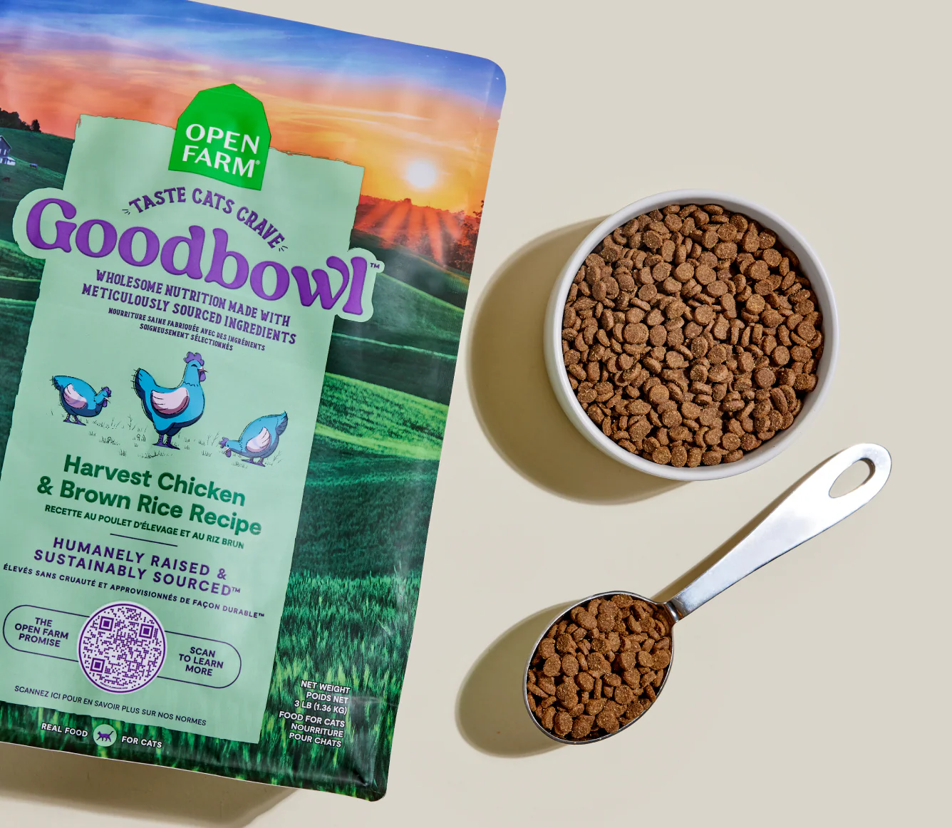 Goodbowl™ Harvest Chicken & Brown Rice Cat Kibble - Image 3