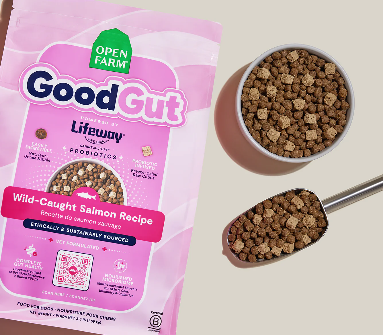 GoodGut Wild-Caught Salmon Dog Kibble - Image 3