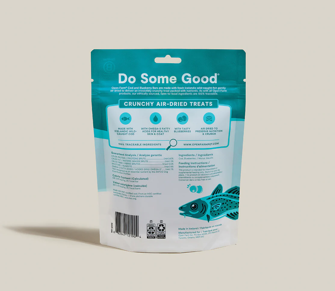 Icelandic Air-Dried Cod & Blueberry Dog Treat Bars - Image 7