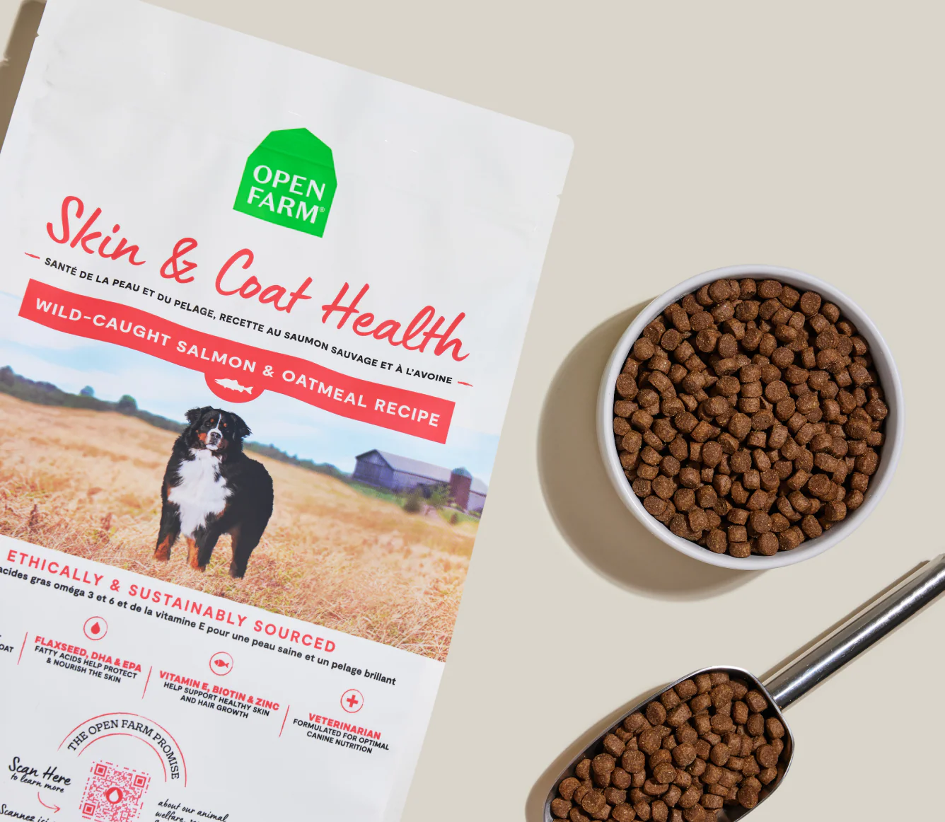 Salmon & Oatmeal Skin & Coat Health Dog Kibble - Image 3